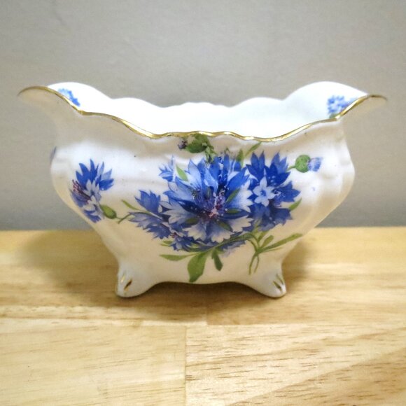 Hammersley Open Sugar Bowl Footed "Cornflower Blue" Bone China #6034 Bone China - Picture 1 of 5